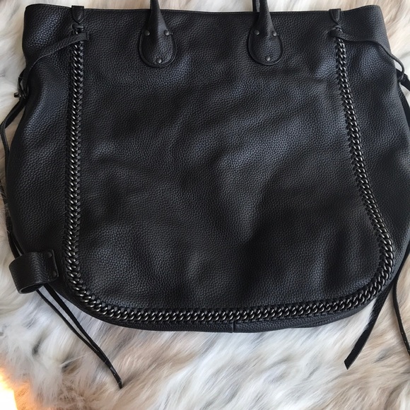 Coach Black Tatum Studded Tall Tote EUC - Picture 4 of 12